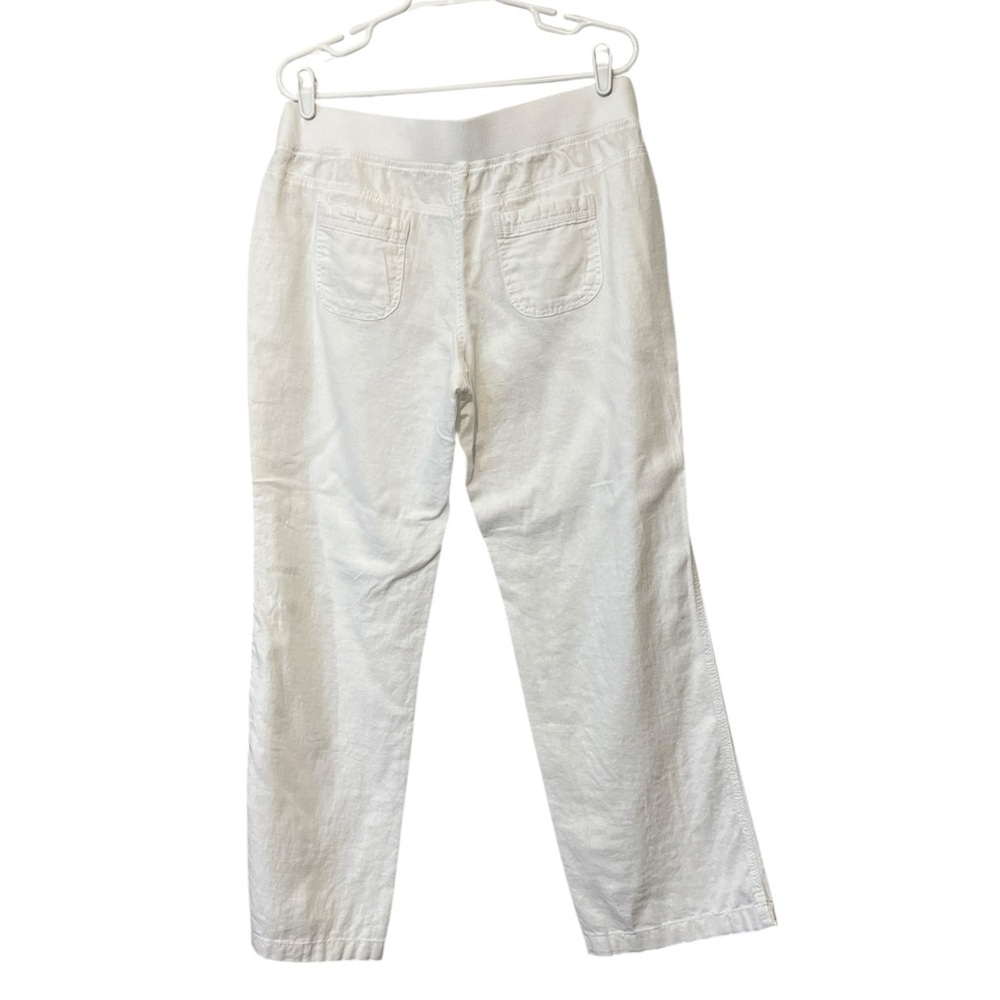 Per Se Linen Blend, Elastic Drawstring Waist, Color White, Size Large‎ - Picture 4 of 9